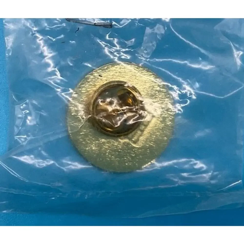 Student of the Month Pin Gold Blue Enamel Round Button Style New in‎ Bag
